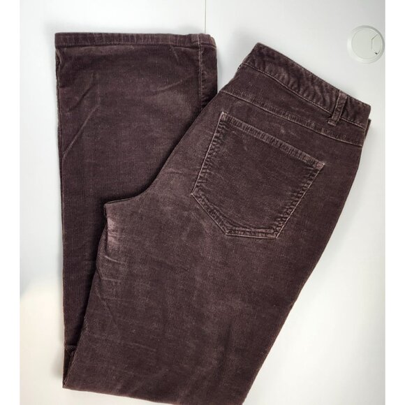 Talbots Corduroy Pants Size 12 /14 Chocolate Brown Straight Leg Mid Rise 34 x 31 - Picture 5 of 8